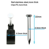 Cable Wire Clips Nail in Cable Clips Cable Tacks Coaxial Nail Clamps Cable Nails for Cords Cable Management Ethernet