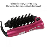 Hot Air Curling Brush, Electric Folding Hair Curler Comb Brush Portable Electric Curling Brush Hair Dressing Beauty Tool In Australia - Darrahopens