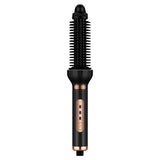 Hair Curling Iron Brush,Hot Curling Comb Ceramic Rotating Curling Iron ,Heated Round Brush Hair Styler Tool for Short Hair