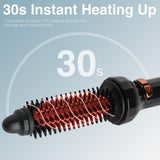 Hair Curling Iron Brush,Hot Curling Comb Ceramic Rotating Curling Iron ,Heated Round Brush Hair Styler Tool for Short Hair