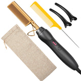 Ceramic Electric Hair Straightening Comb, Curling Iron for Natural Black Hair Beard Wigs Holiday Gift In Australia - Darrahopens