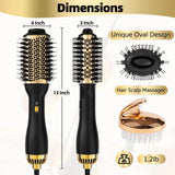 Hair Dryer Brush Blow Dryer Brush, Hot Air Brush with Oval Barrel, Salon-Grade Hair Dryer Brush Blow Dryer for All Hair Types