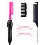 Pink Hot Comb Electric Hot Comb Heating Pressing Combs Hair Straightening Hot Comb Hair Straightener Heat Pressing Combs In Australia - Darrahopens