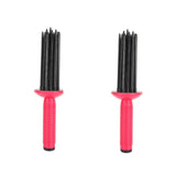 2pc Hair Fluffy Curling Roll Comb, Anti Slip Curling Wand, Comb Teeth Curling Roll Comb for Curly Hair with Comfortable Grip In Australia - Darrahopens