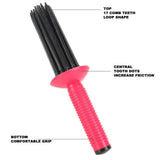 2pc Hair Fluffy Curling Roll Comb, Anti Slip Curling Wand, Comb Teeth Curling Roll Comb for Curly Hair with Comfortable Grip
