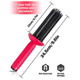 2pc Hair Fluffy Curling Roll Comb, Anti Slip Curling Wand, Comb Teeth Curling Roll Comb for Curly Hair with Comfortable Grip