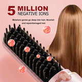 2pc Cordless Hair Straightener Brush for Women,Electric Hair Straightening Comb with Negative Ions,Fast Heating,Rechargeable In Australia - Darrahopens