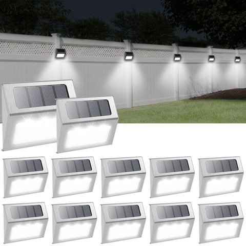 12pc Solar Lights for Outside, Solar Deck Lights Outdoor, Waterproof Fence Solar Lights for Fence, Patio, Garden, Pathway In Australia - Darrahopens