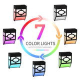 4pc Solar Lights Outdoor, Decorative Solar Fence Lights Waterproof, Solar Deck Lights for Deck, Fence, Patio, Yard