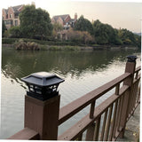 2pc Solar Outdoor Post Cap Lights - Includes Bases for Posts - Bright Light - Slate Black Post lights, fence lights In Australia - Darrahopens