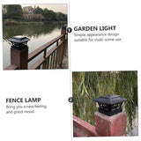 2pc Solar Outdoor Post Cap Lights - Includes Bases for Posts - Bright Light - Slate Black Post lights, fence lights