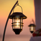 Hanging Wireless Solar Lantern, Waterproof Solar Lights with Wall Mount Kit for Garden Patio Porch Fence Decor