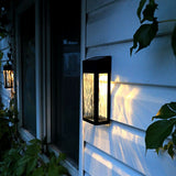 2pc Solar Fence Lights Solar Post Accent Light/Wall Light for Outdoor,  Porch and Garage, Body in Aluminum and Glass Waterproof