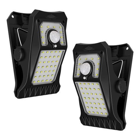 2pc Clip on Solar Lights Outdoor Waterproof Motion Sensor Lights Solar Security Lights for Chain Link Fence Camping Gate In Australia - Darrahopens