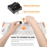 2pc  Paper Cutter Replacement Blade with Automatic Security Safeguard Design for  Paper Trimmer In Australia - Darrahopens