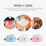 3PCS Mini Cloud Shaped Utility Knife, Portable Retractable Box Cutter Letter Opener with Key Chain Hole, Safety Package Box Opener