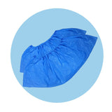 100pc Covers Disposable Non-slip for Indoors  Waterproof Premium  Booties Shoes Protectors Covering Blue, Large