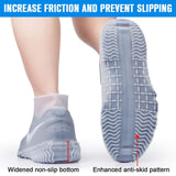 Silicone Waterproof Shoe Covers, reusable upgraded overshoes with waterproof zipper, Boots Non-Slip Washable Protection