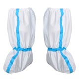 6 Pairs Disposable Hazmat Boot and Shoe Covers Knee High Booties Non-Slip and Waterproof White  Tall