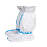 6 Pairs Disposable Hazmat Boot and Shoe Covers Knee High Booties Non-Slip and Waterproof White  Tall