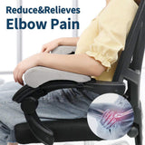 2pc Memory Foam Arm Rest Office Chair Armrest Pads and Elevated Sloped Armrest - Universal Cushion Covers for Armrest and Elbow Relief