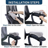 2pc Memory Foam Arm Rest Office Chair Armrest Pads and Elevated Sloped Armrest - Universal Cushion Covers for Armrest and Elbow Relief In Australia - Darrahopens