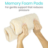 2pc Memory Foam Sheepskin Pad for Office & Transport Chair - Soft Support Cushion Accessories for Padded Arm Rest, Kids, Adults In Australia - Darrahopens