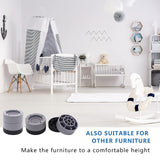 4 pc Round Bed Furniture Risers Adjustable Bed Lifts Risers for Bed Frame, Sofa, Chair Risers, Home Heavy Duty Table Couch Legs