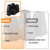 Adjustable Bed Risers, Furniture Risers, Elevation in Heights Table Riser, Risers for Bed Frame, Bed Height Risers, Bed Raiser In Australia - Darrahopens