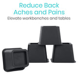 4pc Bed Risers Heavy Duty - Bed Lifts Risers - Dorm Bed Risers for Bed Frame - Leg Extension Elevator - Stackable Platform Blocks In Australia - Darrahopens