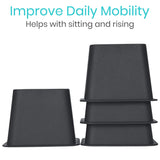 4pc Bed Risers Heavy Duty - Bed Lifts Risers - Dorm Bed Risers for Bed Frame - Leg Extension Elevator - Stackable Platform Blocks In Australia - Darrahopens