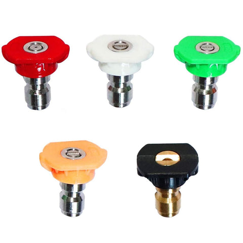 5pc  DIRECT Pressure Washer Spray Nozzle Tips Pack Multiple Degrees  | Quick Connect |  Max Working Pressure | Max Flow In Australia - Darrahopens