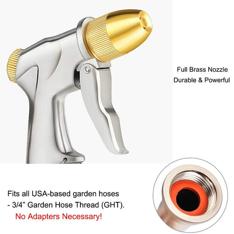 Upgrade Garden Hose Nozzle Sprayer, Heavy Duty Metal Handheld Water High Pressure in Spraying Modes for Hand Watering Plants In Australia - Darrahopens