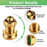 3 pc Brass Nozzle Power Brass Nozzle Hose Nozzle, Adjustable Twist Sprayer for Garden In Australia - Darrahopens
