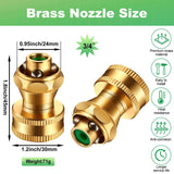 3 pc Brass Nozzle Power Brass Nozzle Hose Nozzle, Adjustable Twist Sprayer for Garden In Australia - Darrahopens
