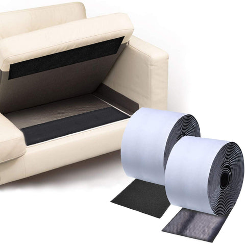 2pc Feet Black Heavy Duty Hook and Loop Tape Adhesive,Prevent Sofa Cushions,  Cushions,After use Anti Non Slip In Australia - Darrahopens