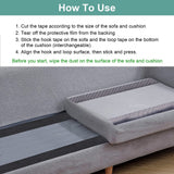 2pc Feet Black Heavy Duty Hook and Loop Tape Adhesive,Prevent Sofa Cushions,  Cushions,After use Anti Non Slip In Australia - Darrahopens