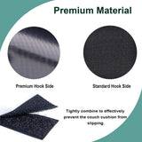 2pc Feet Black Heavy Duty Hook and Loop Tape Adhesive,Prevent Sofa Cushions,  Cushions,After use Anti Non Slip In Australia - Darrahopens