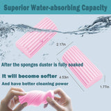4pc Damp Duster Sponge Magical Eraser Sponge Damp Clean Duster Sponge with Ridges Household Cleaning Sponge In Australia - Darrahopens