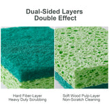 6pc Clean Sponges,Dual-Sided Non-Scratch Soft Scrub Dish Sponges, Safe for Non-Stick Cookware, Kitchen and Household Cleaning In Australia - Darrahopens