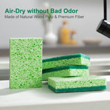 6pc Clean Sponges,Dual-Sided Non-Scratch Soft Scrub Dish Sponges, Safe for Non-Stick Cookware, Kitchen and Household Cleaning In Australia - Darrahopens