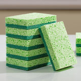 6pc Clean Sponges,Dual-Sided Non-Scratch Soft Scrub Dish Sponges, Safe for Non-Stick Cookware, Kitchen and Household Cleaning