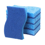 5pc Non-Scratch Cellulose Scrub Sponge, Dual-Sided Dishwashing Sponge for Kitchen Household daily dishwashing, pot cleaning