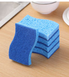 5pc Non-Scratch Cellulose Scrub Sponge, Dual-Sided Dishwashing Sponge for Kitchen Household daily dishwashing, pot cleaning