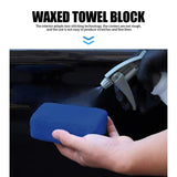 2 PCS Car Wash Wax Wipe,  Microfiber Terry Cloth Absorbent Cleaning Sponge Wipe, Multifunctional Car Polishing Wiping Accessory