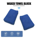2 PCS Car Wash Wax Wipe,  Microfiber Terry Cloth Absorbent Cleaning Sponge Wipe, Multifunctional Car Polishing Wiping Accessory