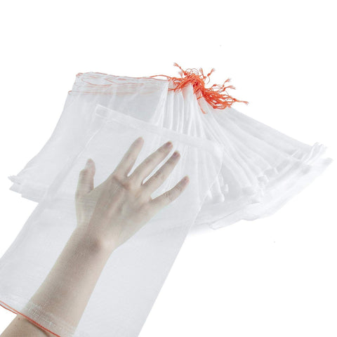 100pc  Fruit Protection Bags, Reusable Netting Bags  Mosquito Bug Insect Bird Nylon Net Barrier Bag with Drawstring In Australia - Darrahopens