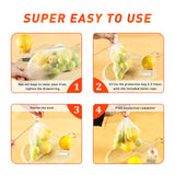 100pc  Fruit Protection Bags, Reusable Netting Bags  Mosquito Bug Insect Bird Nylon Net Barrier Bag with Drawstring In Australia - Darrahopens
