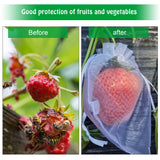 100 Pieces Fruit Netting Bags -  Fruit Protection Bags with Drawstring, Garden Plant Net Barrier Bag for Tomatoes, Grapes, Mangoes In Australia - Darrahopens