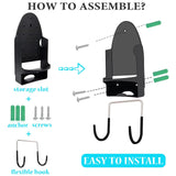 2pc Ironing Board Hanger Wall Mount Iron Hanger Ironing Board Rack Electric Iron Holder Household Bathroom Shelf